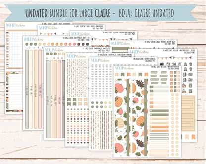 OCTOBER 2026 Stickers for the Large Scout, Large Claire, and Large Luna Laurel Denise Planners "Fall Vibes" || PT