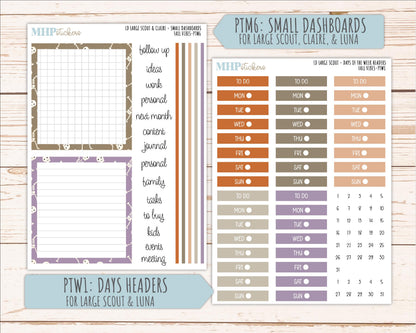OCTOBER 2026 Stickers for the Large Scout, Large Claire, and Large Luna Laurel Denise Planners "Spooky Night" || PT