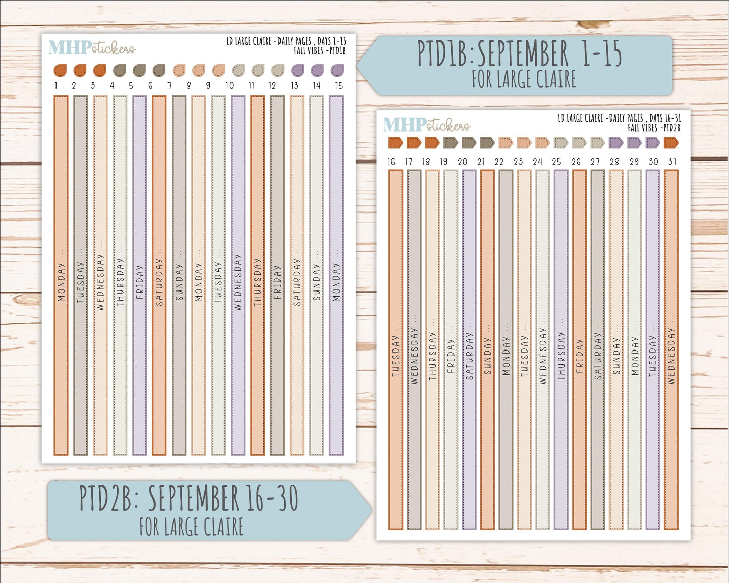 OCTOBER 2026 Stickers for the Large Scout, Large Claire, and Large Luna Laurel Denise Planners "Spooky Night" || PT