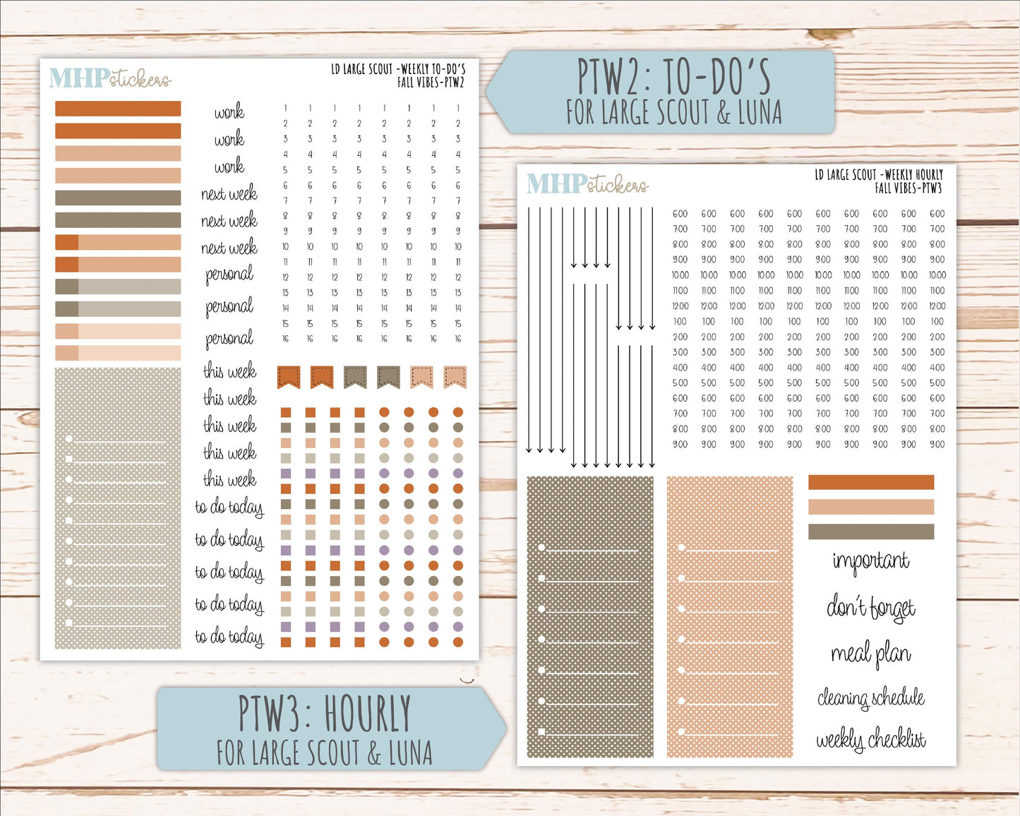 OCTOBER 2026 Stickers for the Large Scout, Large Claire, and Large Luna Laurel Denise Planners "Spooky Night" || PT