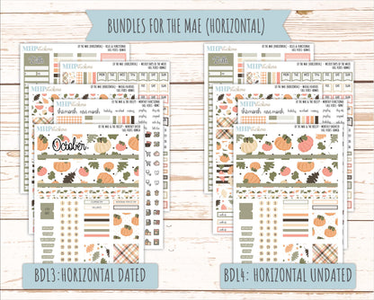 OCTOBER 2026 Stickers for the Mae & Kristy Laurel Denise Planners "Fall Vibes" || BB