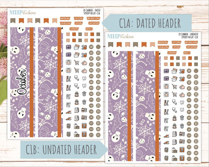 OCTOBER 2026 Stickers for The Carmen Laurel Denise Planner "Spooky Night" || C