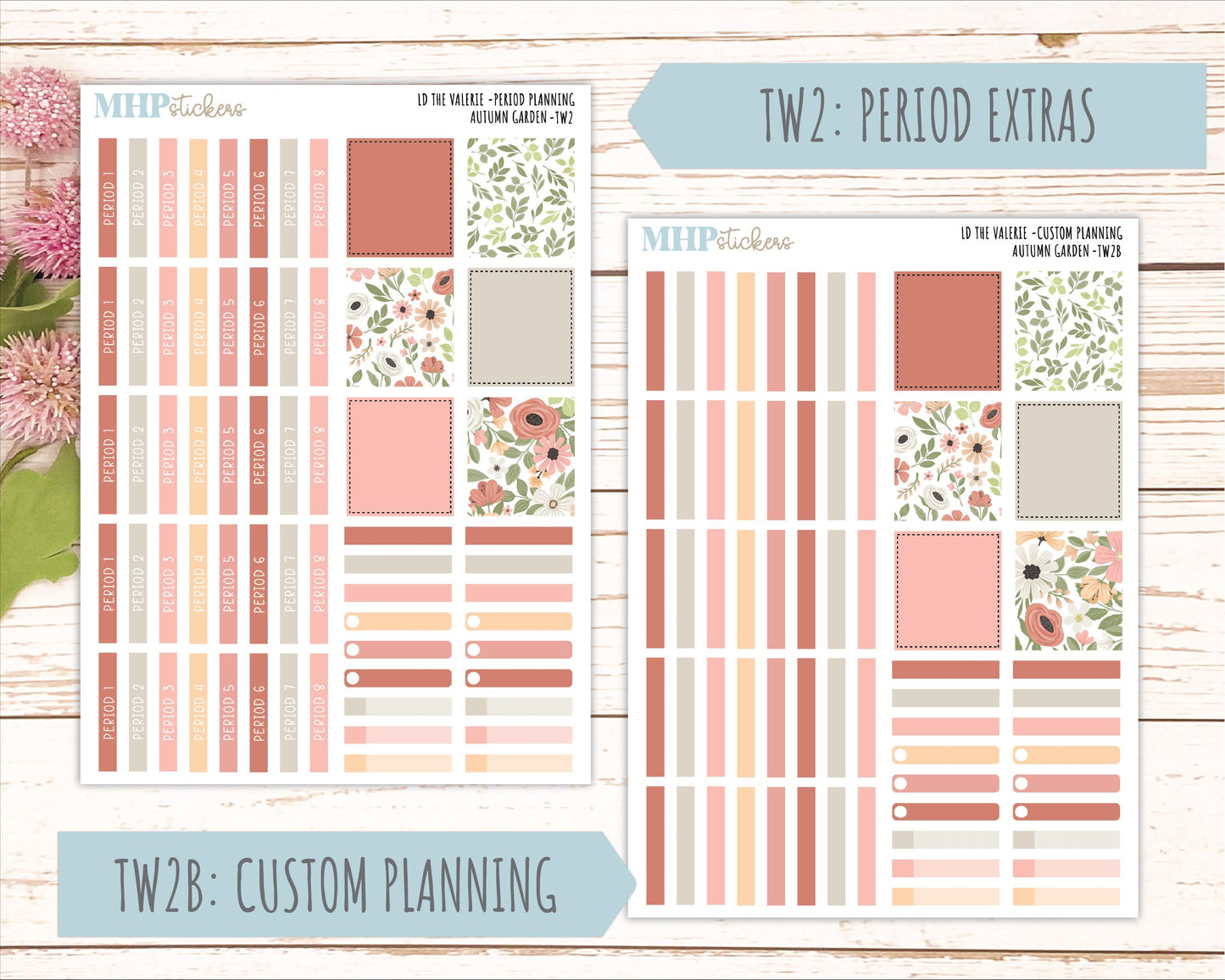 SEPTEMBER Stickers for The Valerie Laurel Denise Planner "Autumn Garden" || TC