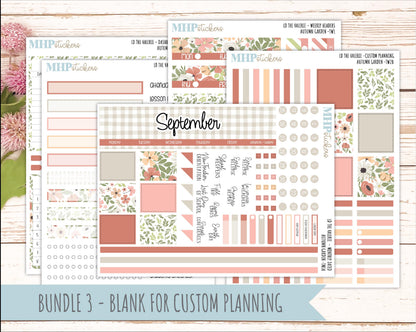 SEPTEMBER Stickers for The Valerie Laurel Denise Planner "Autumn Garden" || TC