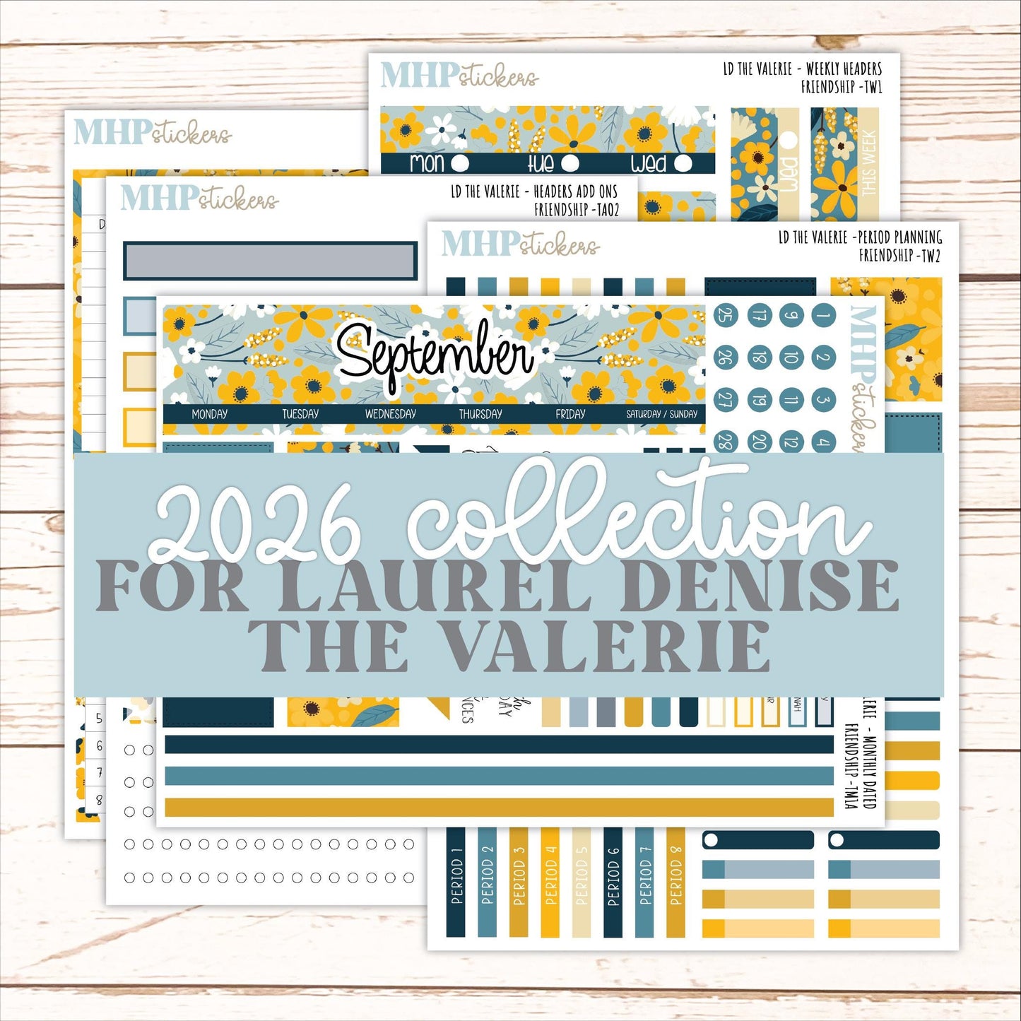 SEPTEMBER Stickers for The Valerie Laurel Denise Planner "Friendship" || TC
