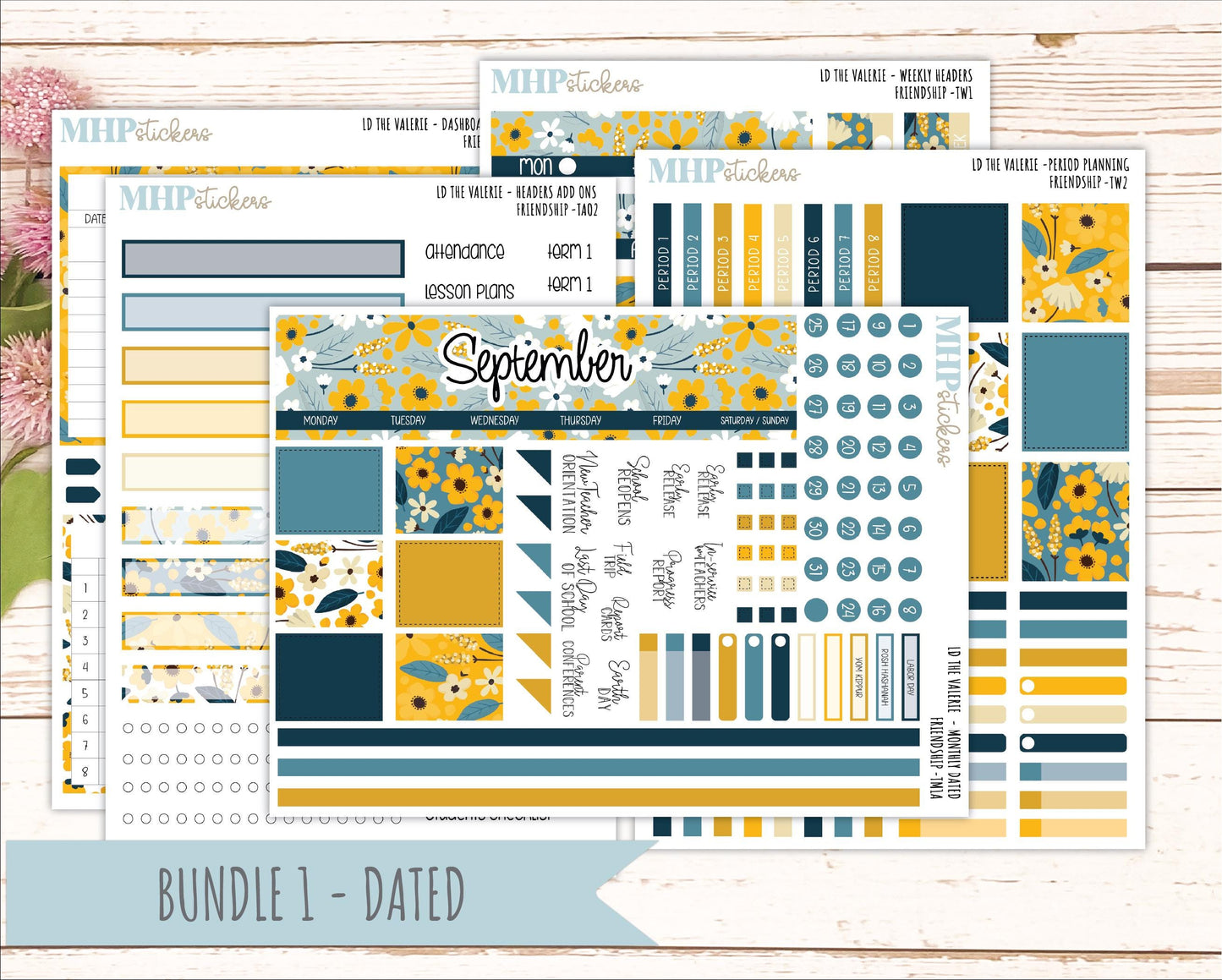 SEPTEMBER Stickers for The Valerie Laurel Denise Planner "Friendship" || TC
