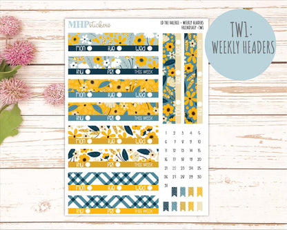 SEPTEMBER Stickers for The Valerie Laurel Denise Planner "Friendship" || TC