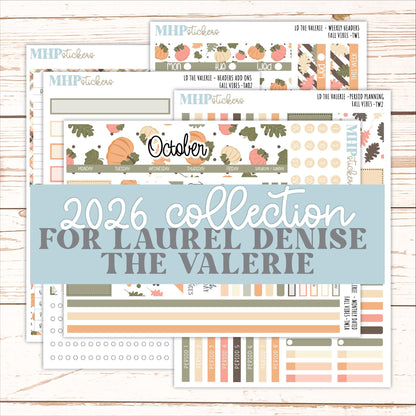 OCTOBER Stickers for The Valerie Laurel Denise Planner "Fall Vibes" || TC
