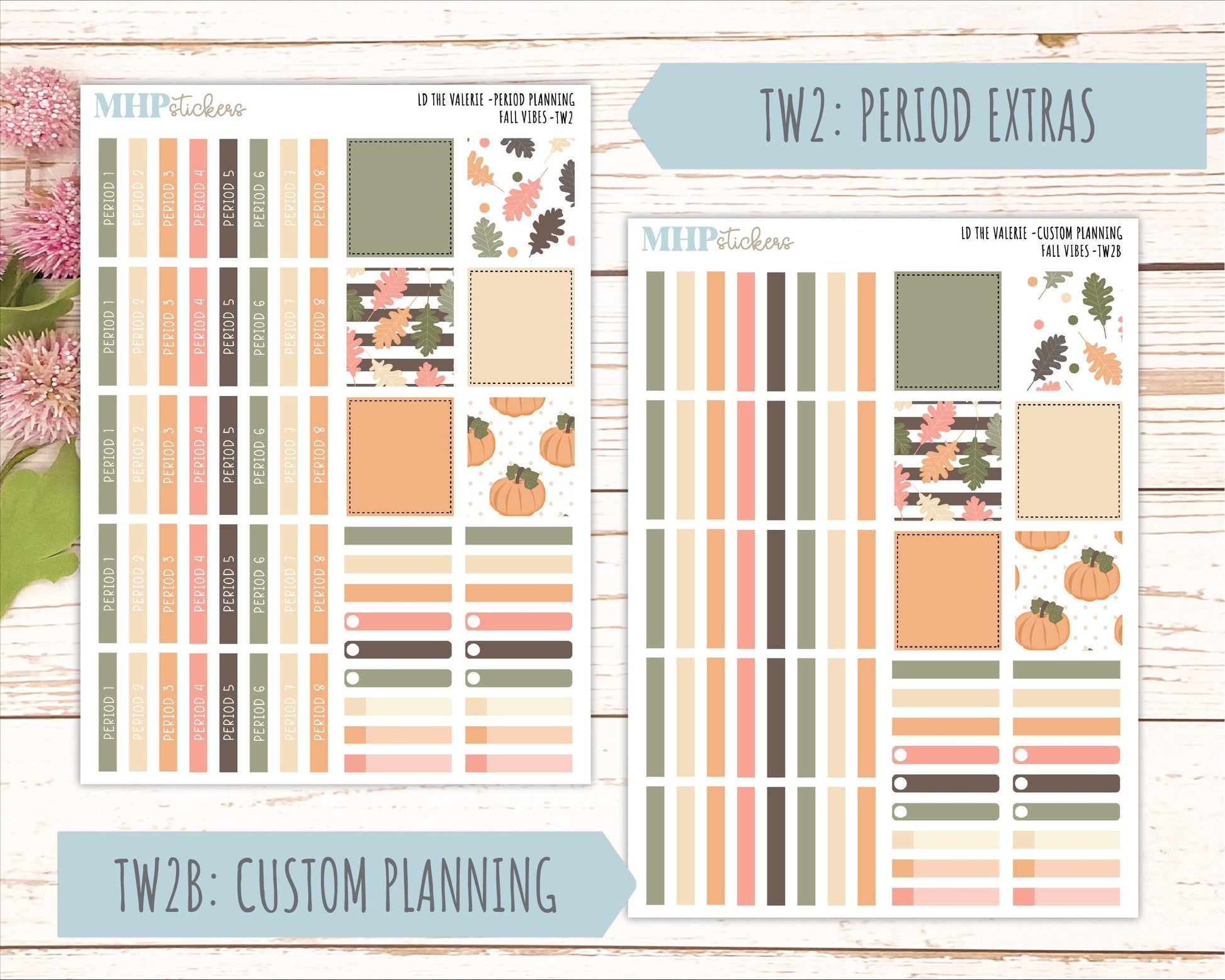 OCTOBER Stickers for The Valerie Laurel Denise Planner "Fall Vibes" || TC