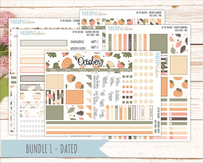 OCTOBER Stickers for The Valerie Laurel Denise Planner "Fall Vibes" || TC