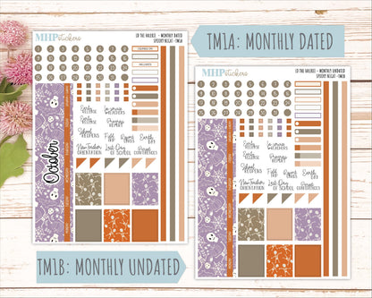 OCTOBER Stickers for The Valerie Laurel Denise Planner "Spooky Night" || TC