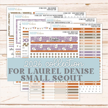 OCTOBER 2026 Stickers for the Small Scout Planner. For Laurel Denise Planners. "Spooky Night" ||SS