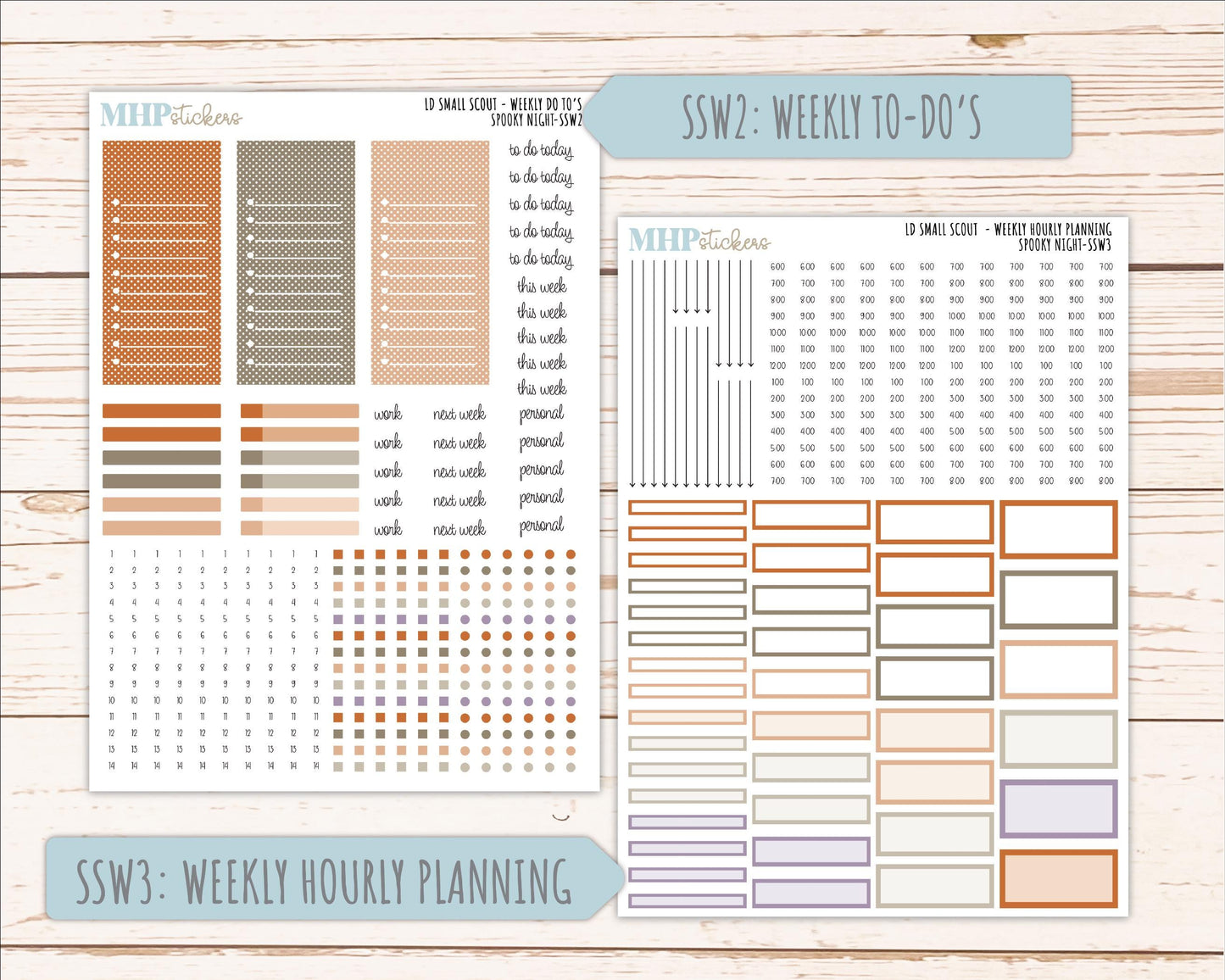 OCTOBER 2026 Stickers for the Small Scout Planner. For Laurel Denise Planners. "Spooky Night" ||SS