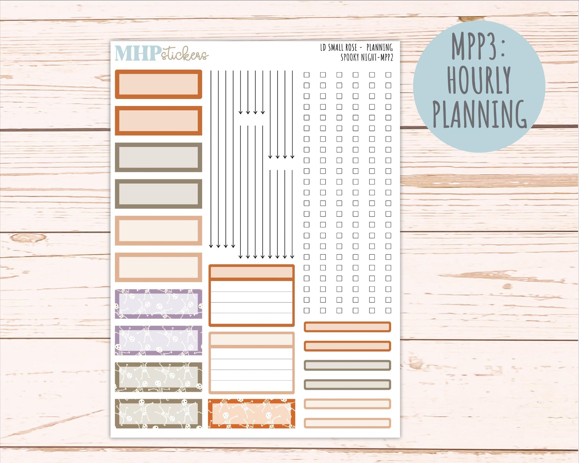 OCTOBER 2026 Stickers for The Small Rose Laurel Denise Planner. "Spooky Night" || MPP