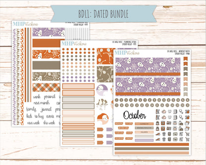 OCTOBER 2026 Stickers for the Large Rose Laurel Denise Planner. "Spooky Night" || PP