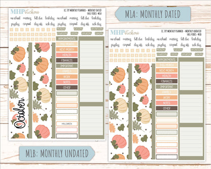 OCTOBER Monthly Kit for 7x9 Erin Condren Planners. 2026 Collection "Fall Vibes" || ECM