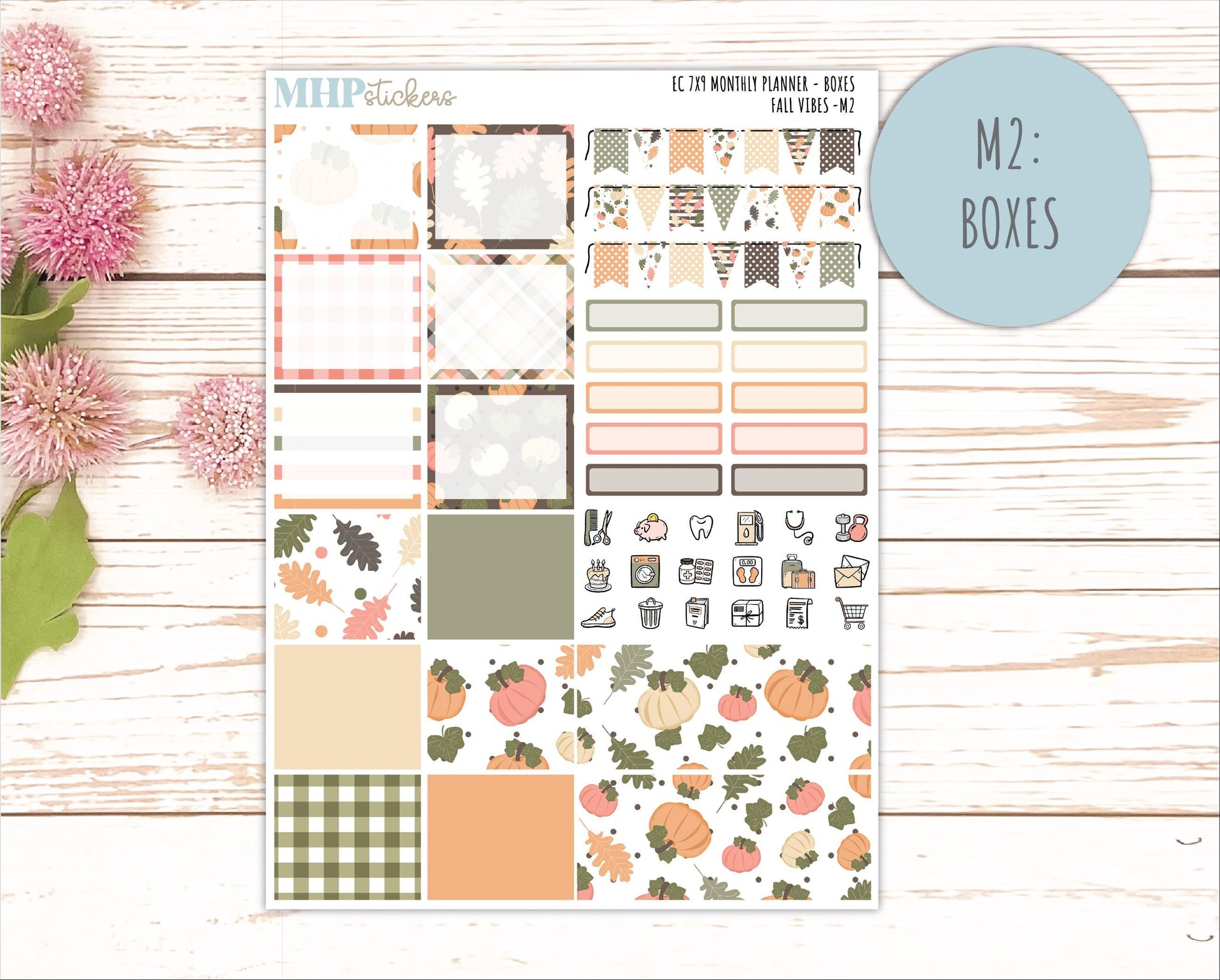 OCTOBER Monthly Kit for 7x9 Erin Condren Planners. 2026 Collection "Fall Vibes" || ECM