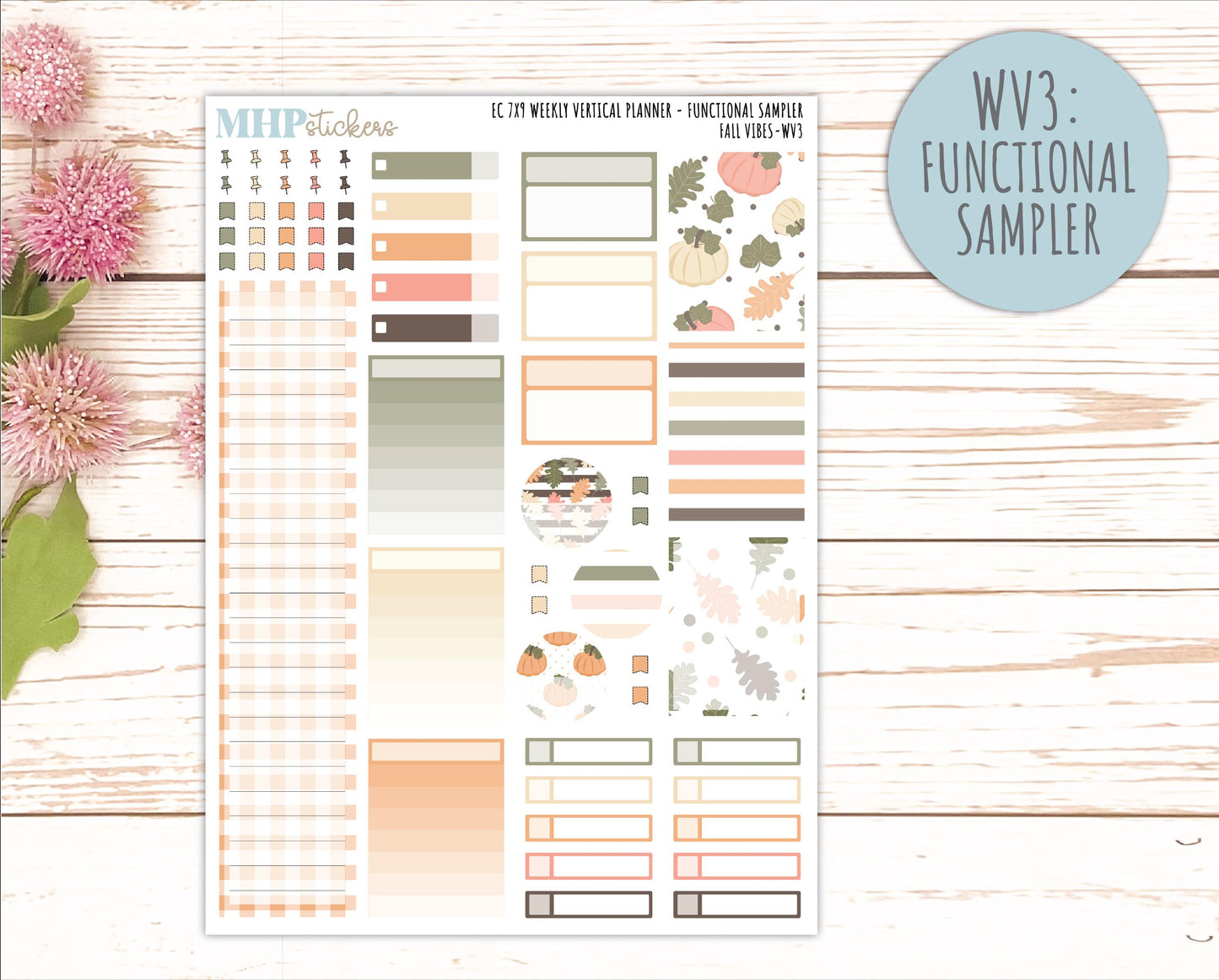 OCTOBER Weekly Vertical Kits for 7x9 Erin Condren Planners. 2026 Collection "Fall Vibes" || ECWV