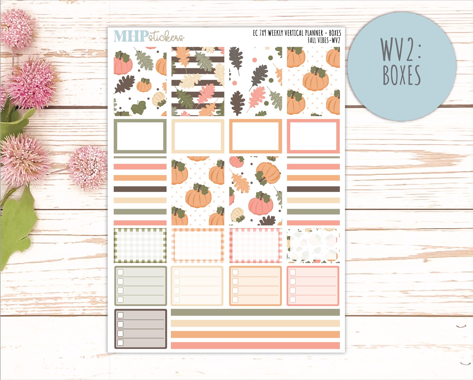 OCTOBER Weekly Vertical Kits for 7x9 Erin Condren Planners. 2026 Collection "Fall Vibes" || ECWV