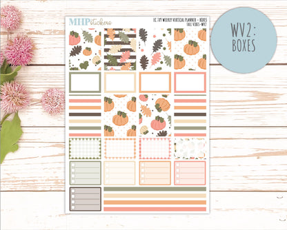 OCTOBER Weekly Vertical Kits for 7x9 Erin Condren Planners. 2026 Collection "Fall Vibes" || ECWV