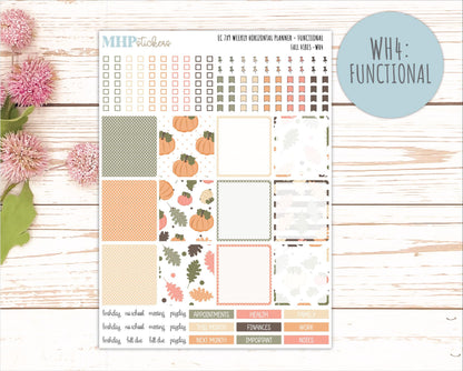 OCTOBER Weekly Horizontal Planning Kit for 7x9 Erin Condren Planners. 2026 Collection "Fall Vibes " || ECWH