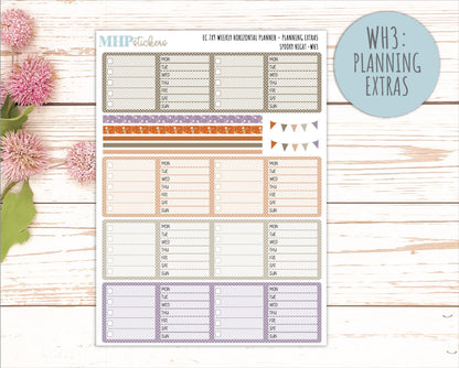 OCTOBER Weekly Horizontal Planning Kit for 7x9 Erin Condren Planners. 2026 Collection "Spooky Vibes " || ECWH