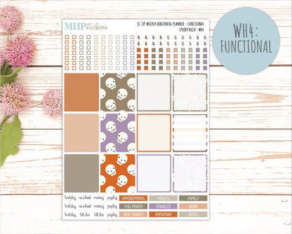 OCTOBER Weekly Horizontal Planning Kit for 7x9 Erin Condren Planners. 2026 Collection "Spooky Vibes " || ECWH