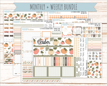 OCTOBER Weekly Dashboard Kit for 7x9 Erin Condren Planners. 2026 Collection "Fall Vibes" || ECWDS