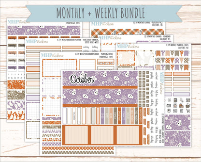 OCTOBER Weekly Dashboard Kit for 7x9 Erin Condren Planners. 2026 Collection "Spooky Night" || ECWDS