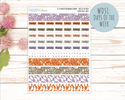 OCTOBER Weekly Dashboard Kit for 7x9 Erin Condren Planners. 2026 Collection "Spooky Night" || ECWDS