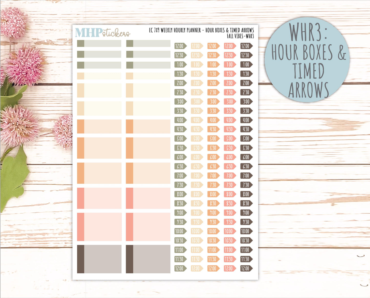 OCTOBER Weekly Hourly Planning Kits for 7x9 Erin Condren Planners. 2026 Collection "Fall Vibes" || ECWHR