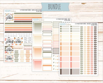 OCTOBER Weekly Hourly Planning Kits for 7x9 Erin Condren Planners. 2026 Collection "Fall Vibes" || ECWHR