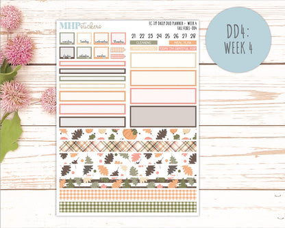 OCTOBER Daily Duo Sticker Kit for 7x9 Erin Condren Planners. 2026 Collection "Fall Vibes" || ECDD