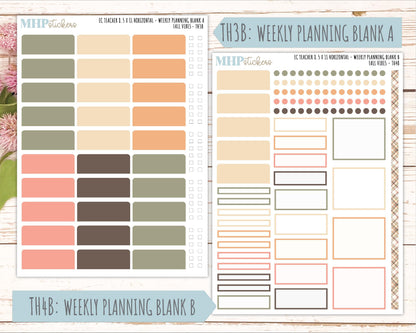 OCTOBER Stickers for EC Teacher Lesson Planner - Horizontal Layout. 2026 Collection "Fall Vibes" || ECTH