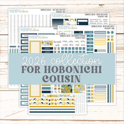 SEPTEMBER 2026 Stickers for Hobonichi Cousin. A5 Planners "Friendship" || HC