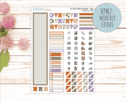 OCTOBER Stickers for Happy Planner Classic Vertical Layout. 2026 Collection. "Spooky Night" || HPV