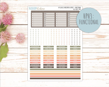 OCTOBER Stickers for Happy Planner Classic Horizontal Layout. 2026 Collection. "Fall Vibes" || HPH