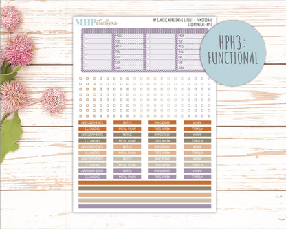 OCTOBER Stickers for Happy Planner Classic Horizontal Layout. 2026 Collection. "Spooky Night" || HPH