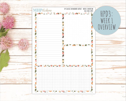 OCTOBER Stickers for Happy Planner Classic Dashboard Layout. 2026 Collection. "Fall Vibes" || HPD