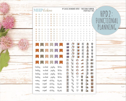 OCTOBER Stickers for Happy Planner Classic Dashboard Layout. 2026 Collection. "Spooky Night" || HPD