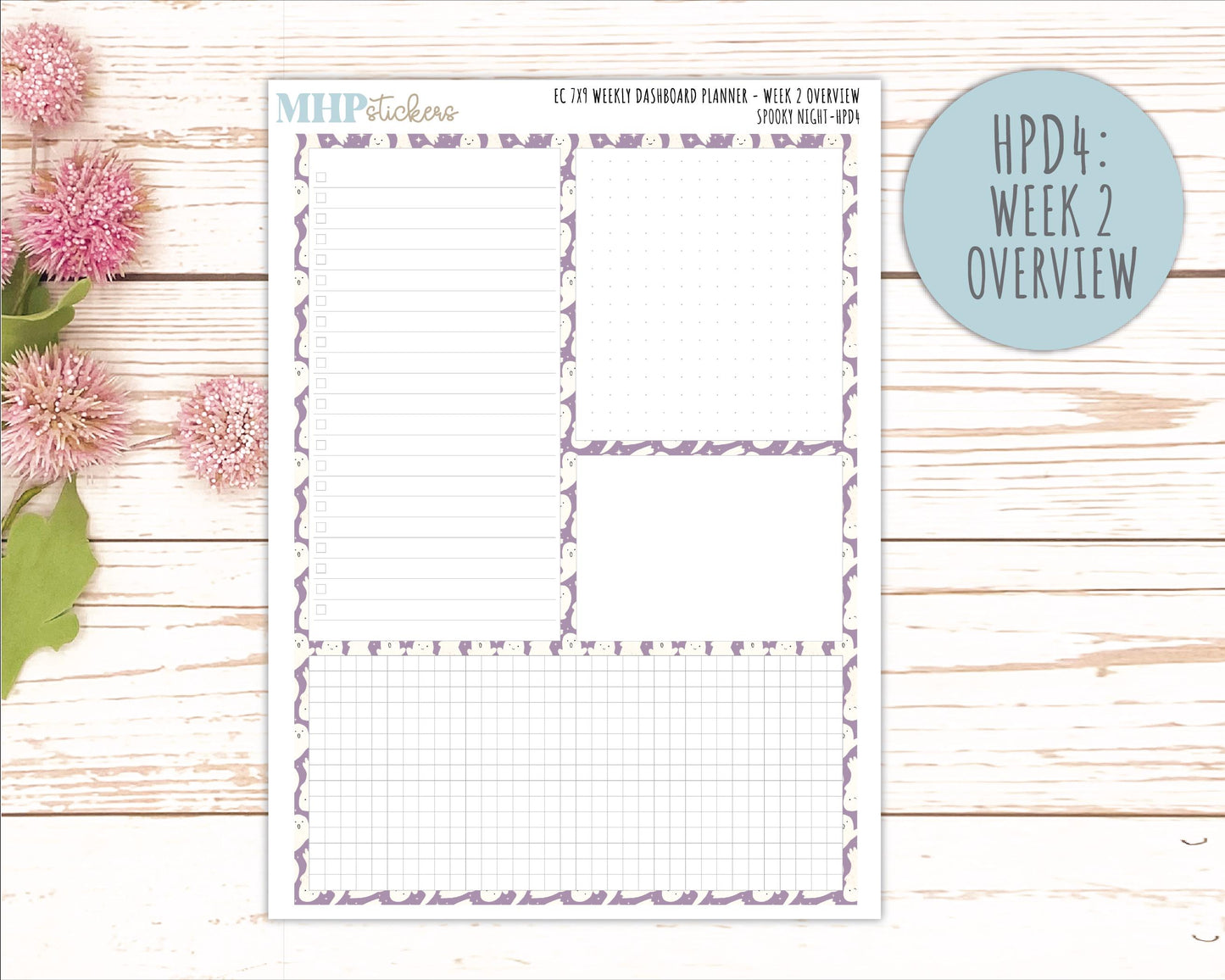 OCTOBER Stickers for Happy Planner Classic Dashboard Layout. 2026 Collection. "Spooky Night" || HPD