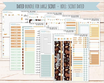 NOVEMBER 2026 Stickers for the Large Scout, Large Claire, and Large Luna Laurel Denise Planners "Nuts About Fall" || PT