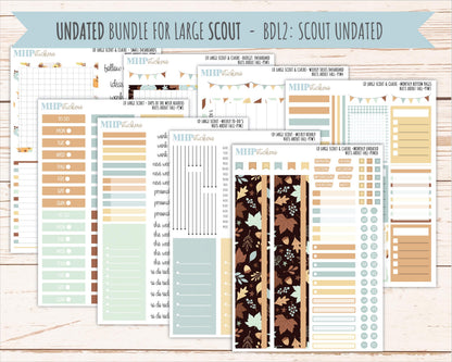 NOVEMBER 2026 Stickers for the Large Scout, Large Claire, and Large Luna Laurel Denise Planners "Nuts About Fall" || PT