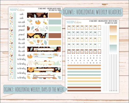 NOVEMBER 2026 Stickers for Large Nancy, Anne, & Billie Planners. Laurel Denise Planners. "Nuts About Fall" || OG
