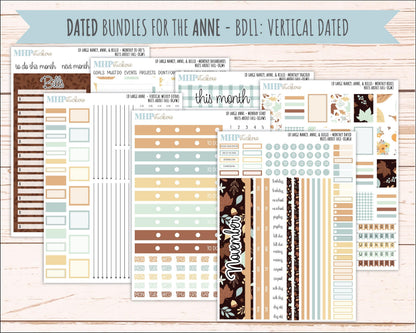 NOVEMBER 2026 Stickers for Large Nancy, Anne, & Billie Planners. Laurel Denise Planners. "Nuts About Fall" || OG
