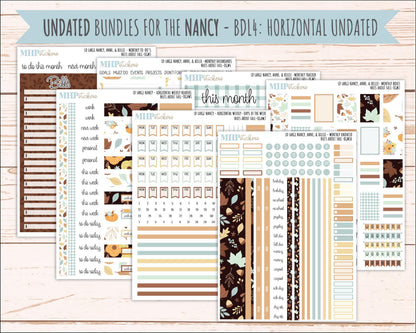 NOVEMBER 2026 Stickers for Large Nancy, Anne, & Billie Planners. Laurel Denise Planners. "Nuts About Fall" || OG