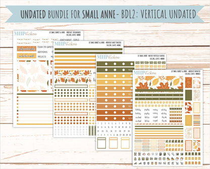 NOVEMBER 2026 Stickers for Small Nancy & Anne Laurel Denise Planners "Falling Leaves" || MN
