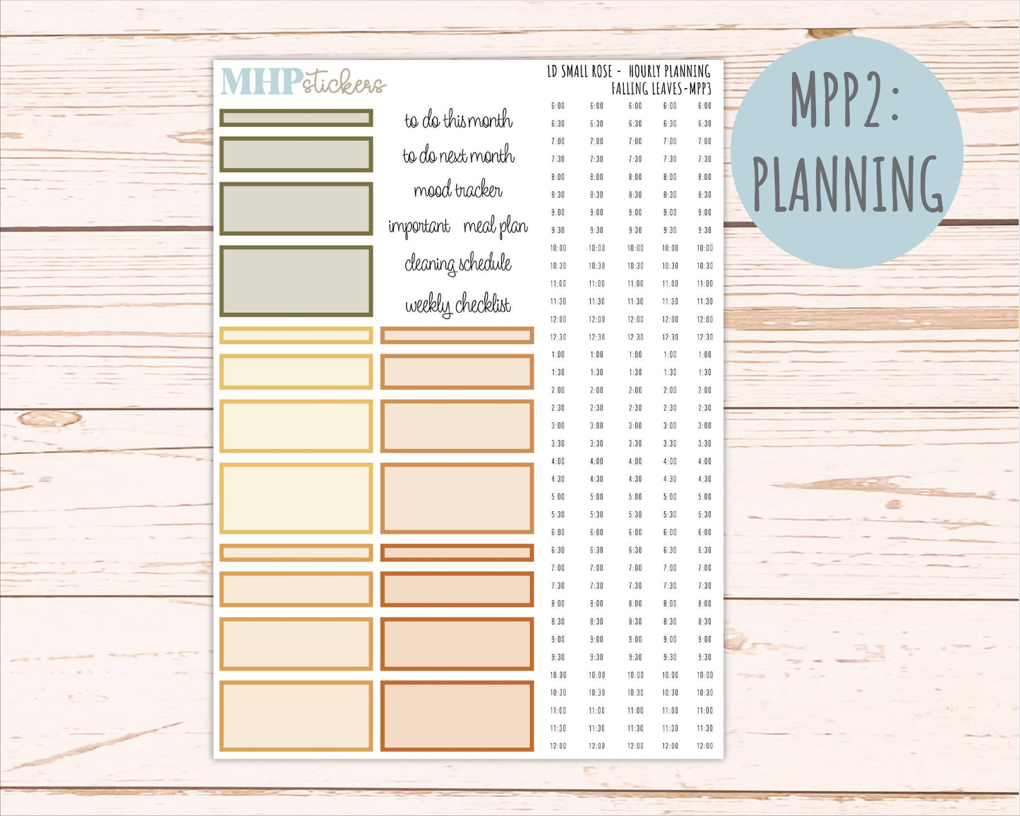 NOVEMBER 2026 Stickers for The Small Rose Laurel Denise Planner. "Falling Leaves" || MPP