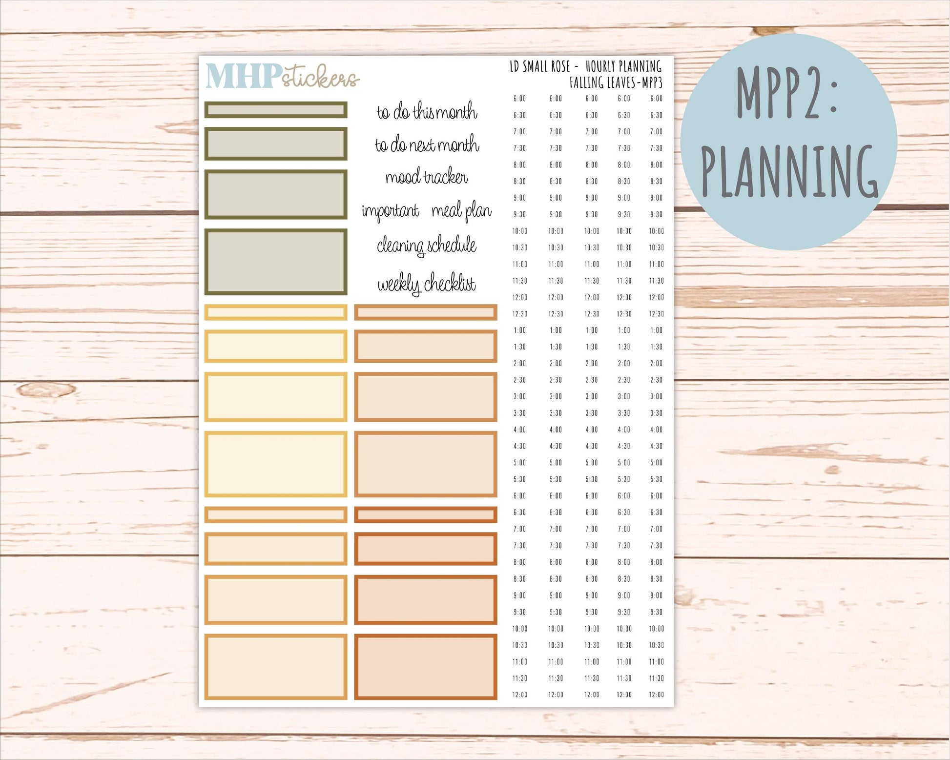 NOVEMBER 2026 Stickers for The Small Rose Laurel Denise Planner. "Falling Leaves" || MPP
