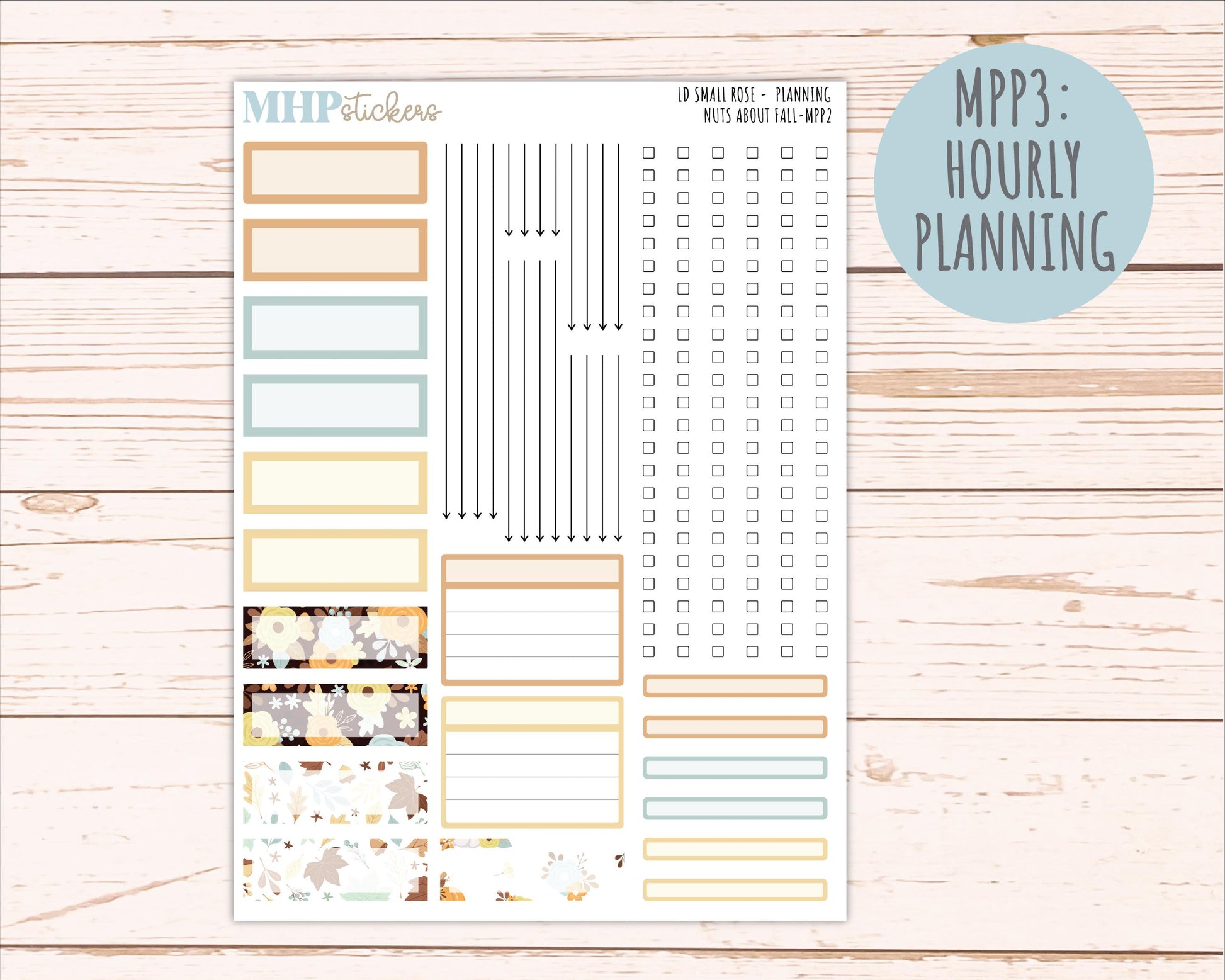 NOVEMBER 2026 Stickers for The Small Rose Laurel Denise Planner. "Nuts About Fall" || MPP
